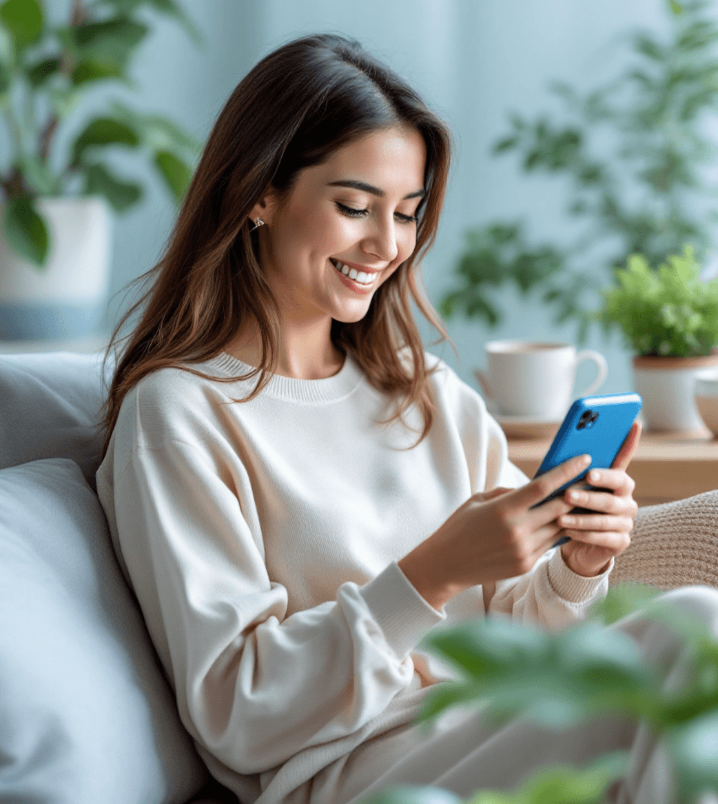 Person using Hey Thera app